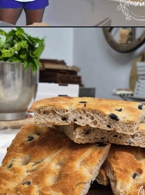 Slow-fermented focaccia straight out of the oven